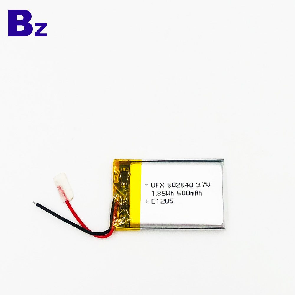 502540 500mAh 3.7V Lithium Polymer Battery 