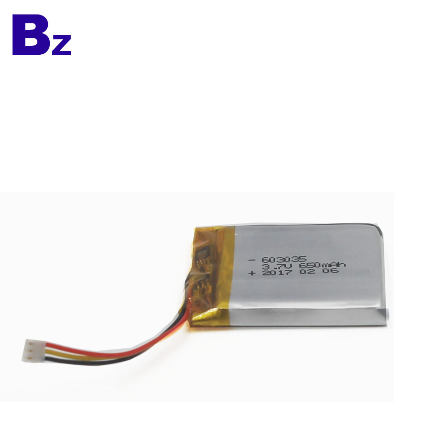 603035 650mAh 3.7V Li-Polymer Battery