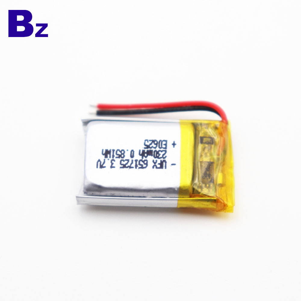 651725 230mAh 3.7V Lipo Battery